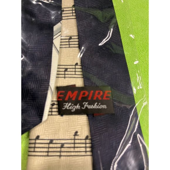 OLLIERV Empire High Fashion Jazz Musicians Tie Cello Keyboard Musical Score NWOT - Picture 7 of 7